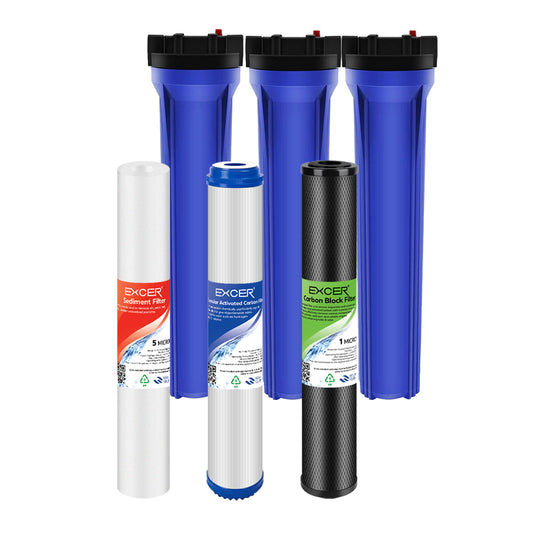 3 Stage 20” Slim Whole House Filter System – Easy Installation