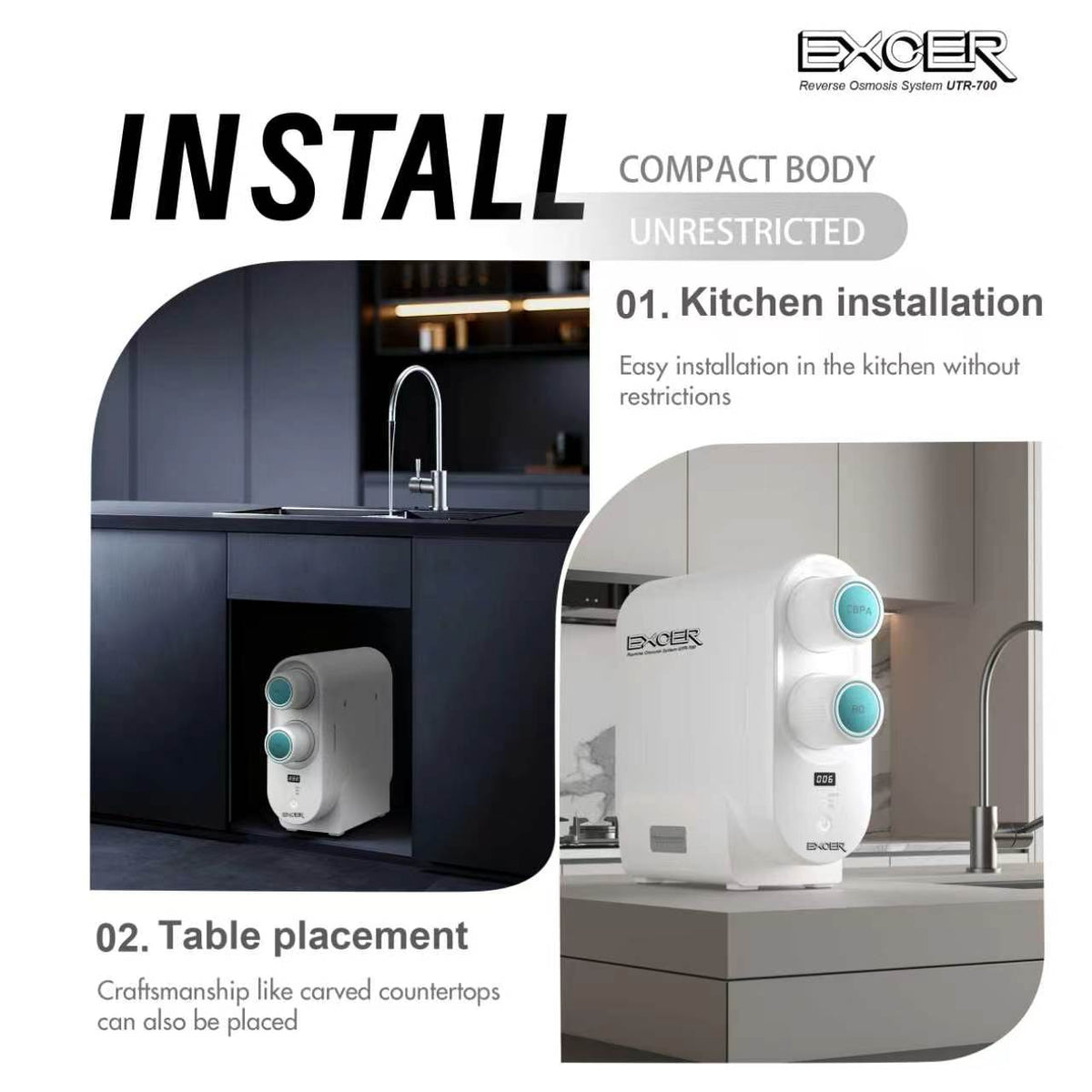 Water Purifier Reverse Osmosis System Under Sink UTR-700